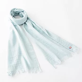 【日本ORIM今治毛巾】四季彩 輕柔純棉 今治薄圍巾 ‧ 水藍