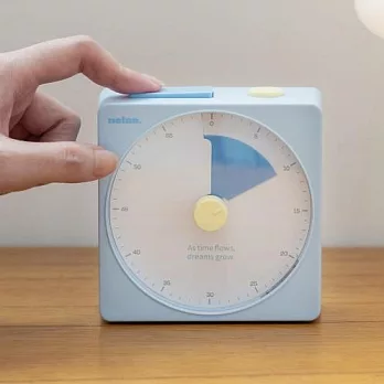【韓國Nelna】可磁吸 靜音秒針 番茄計時鐘 ‧ Sky Blue