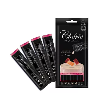 Cherie 法麗- 全照護主食肉泥系列｜鮪魚佐鮭魚肉泥｜12g x4