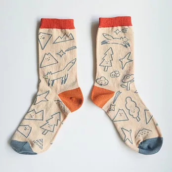 【 Hello Studio 你好工作室 】日常線條｜插畫棉襪