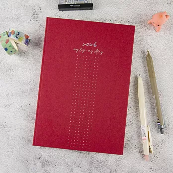 【conifer綠的事務】2026年25K暮光之絮軟背精裝八分割週誌  櫻桃口味