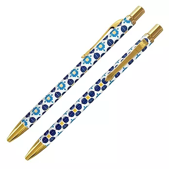 【IWI】RETRO時光系列 0.5mm中性筆- 台灣花磚博物館聯名版- 寶藍安康