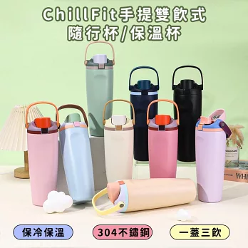 【日本FOREVER】ChillFit手提雙飲式隨行杯