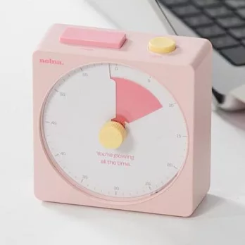 【韓國Nelna】可磁吸 靜音秒針 番茄計時鐘 ‧ Pink