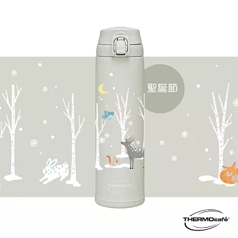【THERMOcafe’ 凱菲】不銹鋼真空保溫瓶600ml_聖誕節(JCL-600CM-BG)