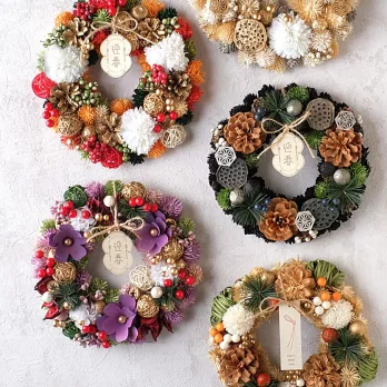 Green House｜新年迎春花圈25.5cm