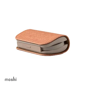 Moshi IonGo 5K Duo-C  PD充電帶線行動電源 (雙 USB-C 充電線) 赤陶粉