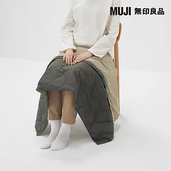 【MUJI 無印良品】附收納口袋3WAY毯/綠色成品尺寸:W80×L130 cm 壓紋縫製加工