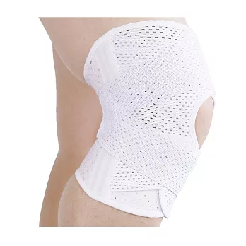 【TRUSTO】可調節護膝加壓綁帶髕骨半月板護膝 新八代旗艦款(單支) 白色M