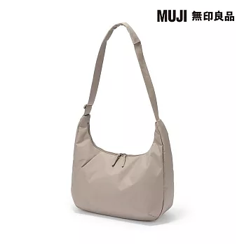 【MUJI 無印良品】撥水加工兩用單肩肩背包 深米