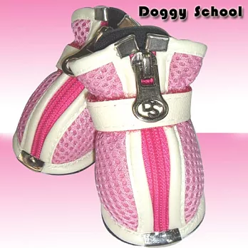 DoggySchool 三層防護寵物鞋-粉色-0號