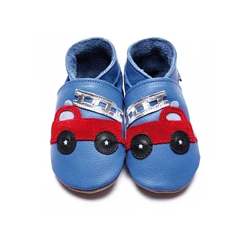 英國製Inch Blue -英國手工學步鞋禮盒-Firetruck Mid Blue(18~24M)