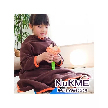 棉花田【NuKME】兒童時尚創意保暖袖毯-可可色 可可色