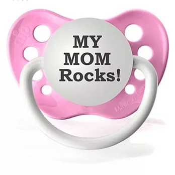 美國 Ulubulu ，個性化造型安撫奶嘴，德國製My Mom Rocks-Pink
