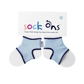 Sock ons 黏踢踢襪帶0-6m粉藍色