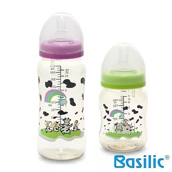 【貝喜力克】防脹氣寬口徑PES乳牛奶瓶360ml+180ml