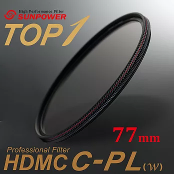 SUNPOWER TOP1 HDMC C-PL(w) Filter 環型偏光鏡 77mm口徑