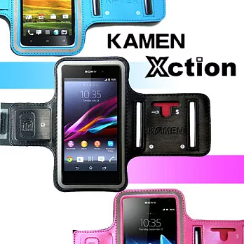 【KAMEN】智慧型手機專用- 甲面 X行動 手機 專用運動臂套/手腕套(專利設計 抗摔 防刮 防潑水)黑