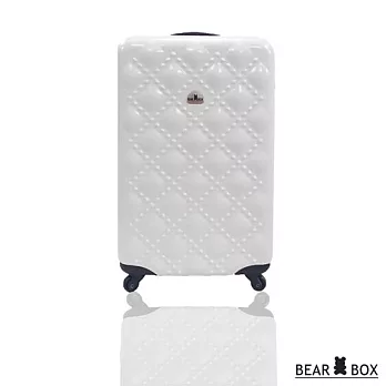 BEAR BOX 時尚香奈兒系列PC亮面輕硬殼20吋旅行箱/行李箱白