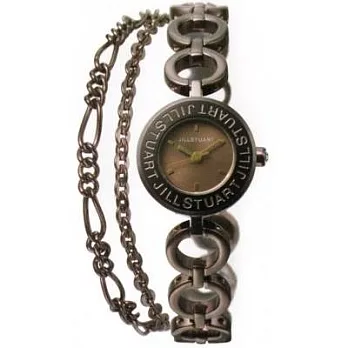 【JILL STUART】Chain Bracelet Logo手鍊錶款 (深咖啡 JISILDG003)