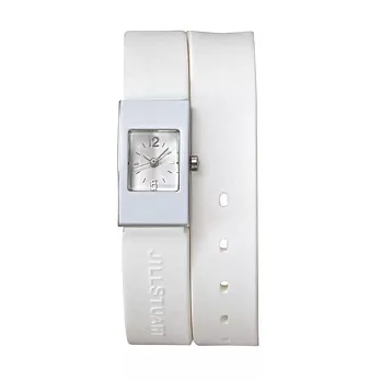 【JILL STUART】Loves&Supports系列簡約矽膠手環錶款 (白 JISILDU001)