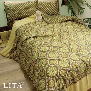 LITA麗塔【森林系列-綠森林】雙人特大床包兩用被套枕套四件組綠森林