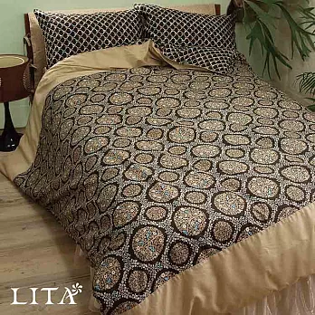 LITA麗塔【森林系列-黑森林】雙人特大床包兩用被套枕套四件組黑森林