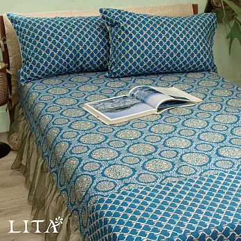 LITA麗塔【森林系列-藍森林】單人床包枕套二件組藍森林