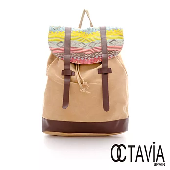 【Octavia 8】幾何馬雅 雙插鞘後背包 - 原色棕原色棕