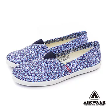 美國AIRWALK-青春活力帆布鞋-女6小花藍
