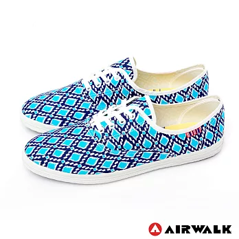 AIRWALK-瑰麗色彩休閒帆布鞋6藍