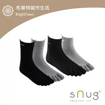 snug腳臭剋星 - 斯傑利高科技除臭纖維【五指襪2雙】(不分男女) - 共有4色可選黑色 27-29