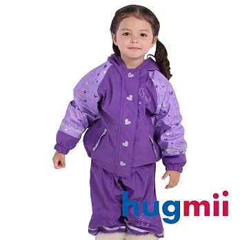 【hugmii】兒童雙層防風滑雪衣_紫色系M紫色