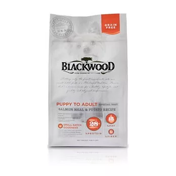 BlackWood 柏萊富 無榖全齡低敏挑嘴(鮭魚+馬鈴薯)15磅 6.8公斤 X 1包