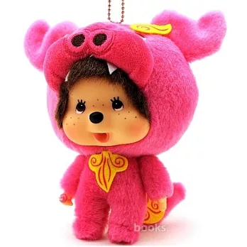 日本Sekiguchi夢奇奇MONCHHICHI【沖繩限定】大頭獅系列吊飾 粉色