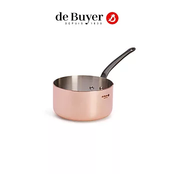 法國【de Buyer】畢耶鍋具『契合銅鍋INO鑄鐵柄系列』單柄調理鍋16cm(無蓋)