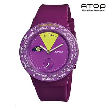 ATOP｜世界時區腕錶－24時區經典系列(紫色)