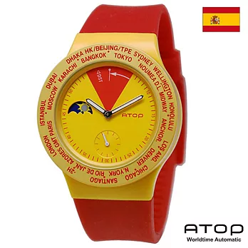 ATOP｜世界時區腕錶－24時區國旗系列(西班牙)