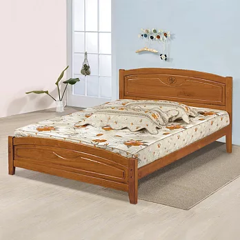 《Homelike》夏爾實木床架組-雙人5尺淺胡桃色