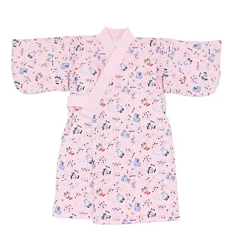【愛的世界】  純棉舖棉日式和服-台灣製-淺粉色 F