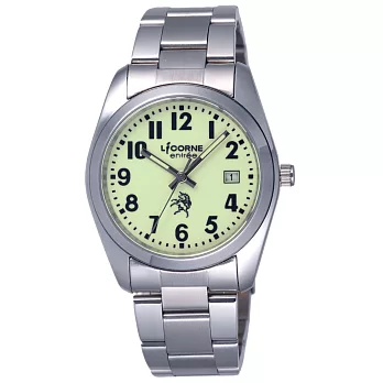 LICORNE entree   時刻解謎日期腕錶-綠