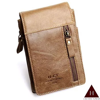 【H-CT】大尺寸多功能可掛式真皮手機套小腰包-大(SBR6306-Z)