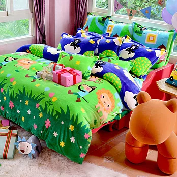 義大利Fancy Belle X Malis《歡樂嘉年華》特大四件式雪芙絨被套床包組