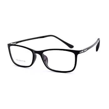 【大學眼鏡】Gluck! 書院氣質 扁方框平光眼鏡 3062-1黑