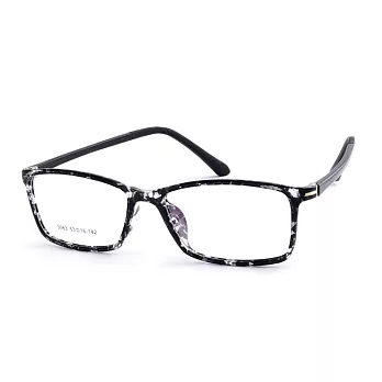 【大學眼鏡】Glck！ 經典豹紋 扁方框平光眼鏡  3063-5黑腳黑大理石灰