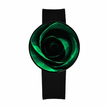 韓國 valook 時尚無指針手錶  綠玫瑰 Green Rose (Black)