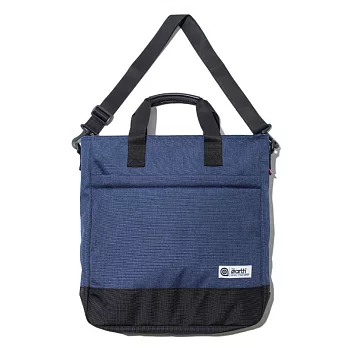 韓國包袋品牌 THE EARTH - 2.T TOTE&CROSS BAG (Navy) 基本系列 托特/肩背兩用袋 (藍)