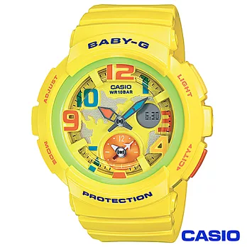 CASIO卡西歐 Baby-G少女時代地圖海灘旅行個性腕錶 BGA-190-9B
