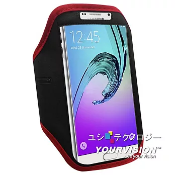 Samsung Galaxy A7 5.5吋 簡約風運動臂套_紅