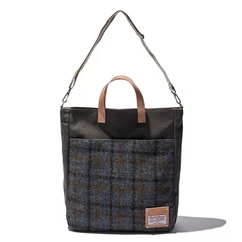 韓國包袋品牌 THE EARTH - TOTE&CROSS BAG (GREY) HARRIS TWEED 系列 托特/斜背包 (深灰)